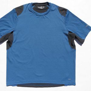 REI Men's Shirt XLarge XL Short Sleeve Moisture Wicking Blue Gray